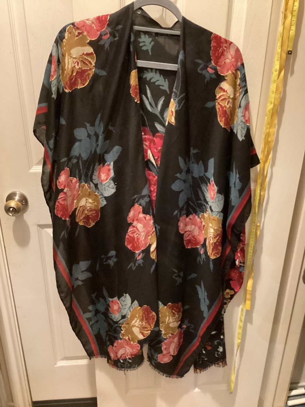 Do everything in love Floral Velvet Burnout Tunic - Teal & Pink